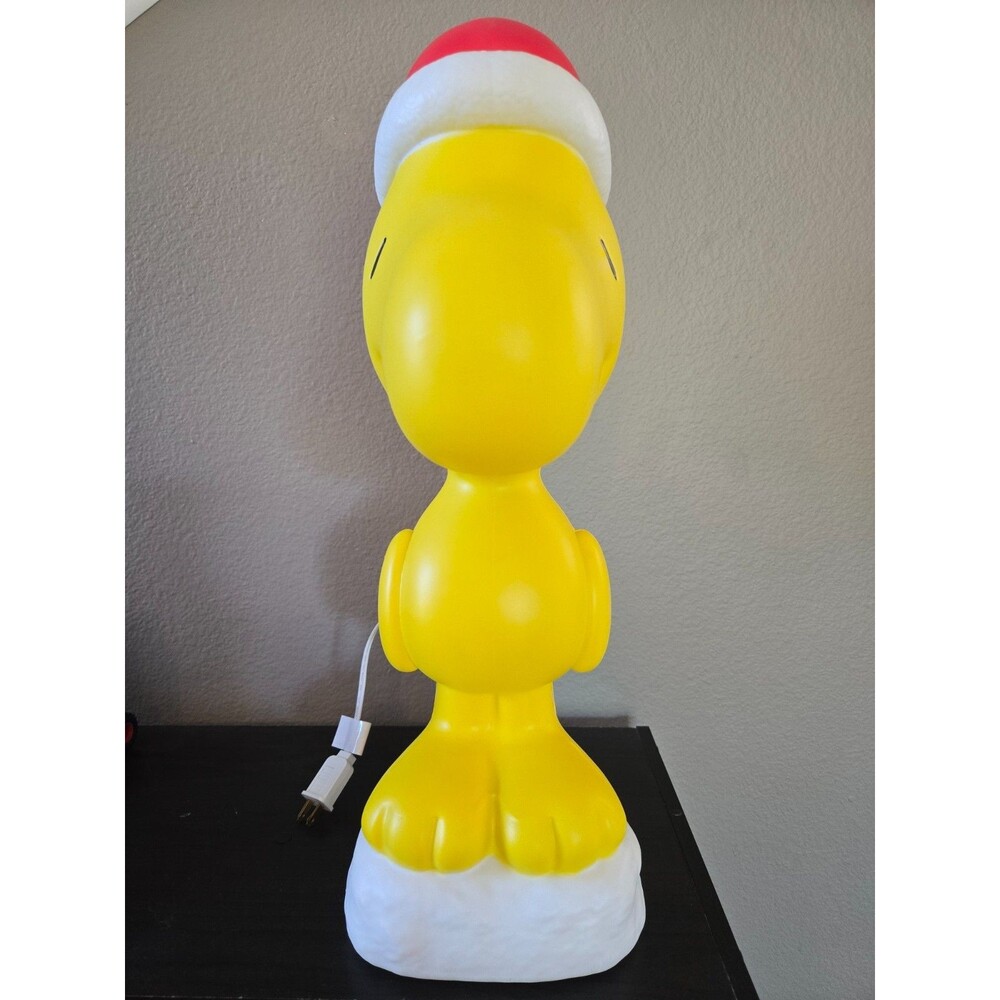 NEW Christmas Lighted Blow Mold Decor Woodstock with Stocking Peanuts 21.5"